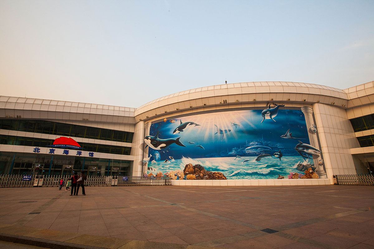 Вход в пекинский океанариум